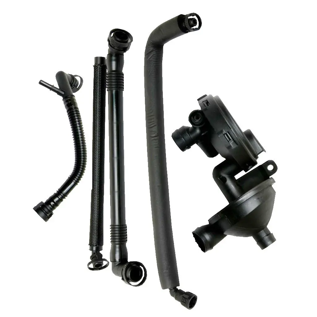 Pcv Crankcase Vent Valve & Breather Oil Separator Hose Kit Fits For E46