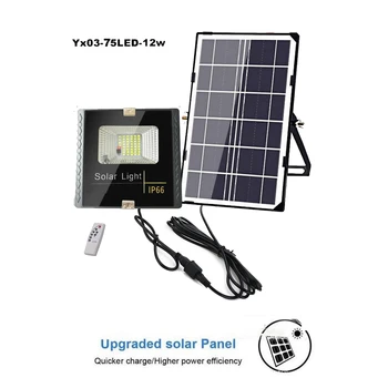 

100/75 Led solar light lamp floodlight LED Power Garden Outdoor Waterproof Energy Saving Wall Yard Lamps indoor remote timer spl