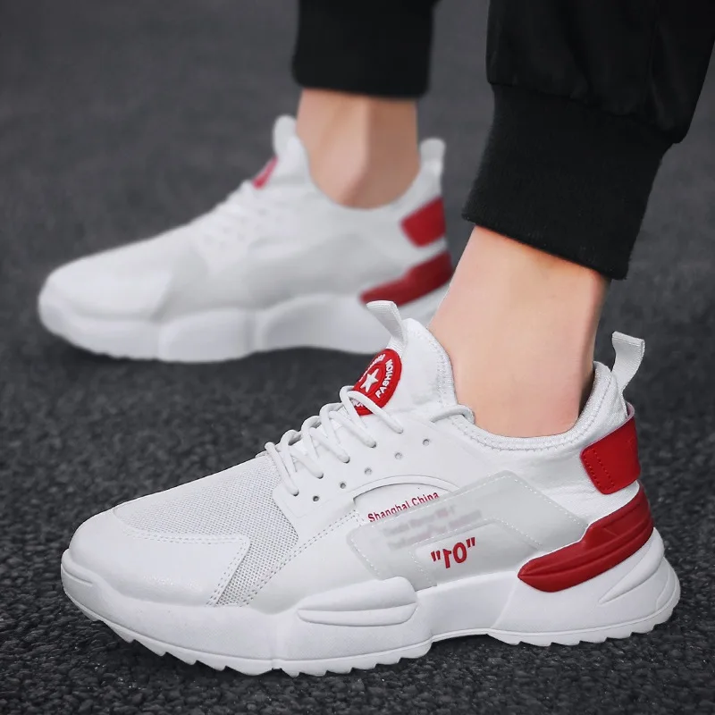 

Casual Sports Shoes Men Versitile Fashion MEN'S Shoes Autumn New Style Extra High Trendy Shoes Men's Mesh Outdoor Students Shoe