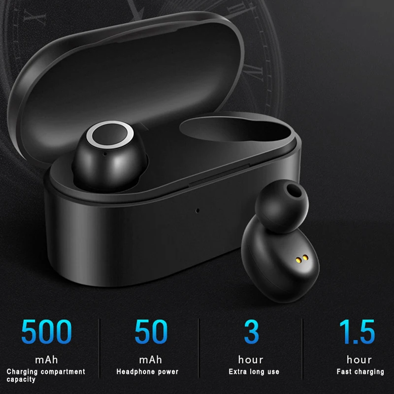 Bluetooth 5,0 беспроводные наушники мини гарнитура трогательное управление 3D стерео бас встроенный микрофон HSJ-19