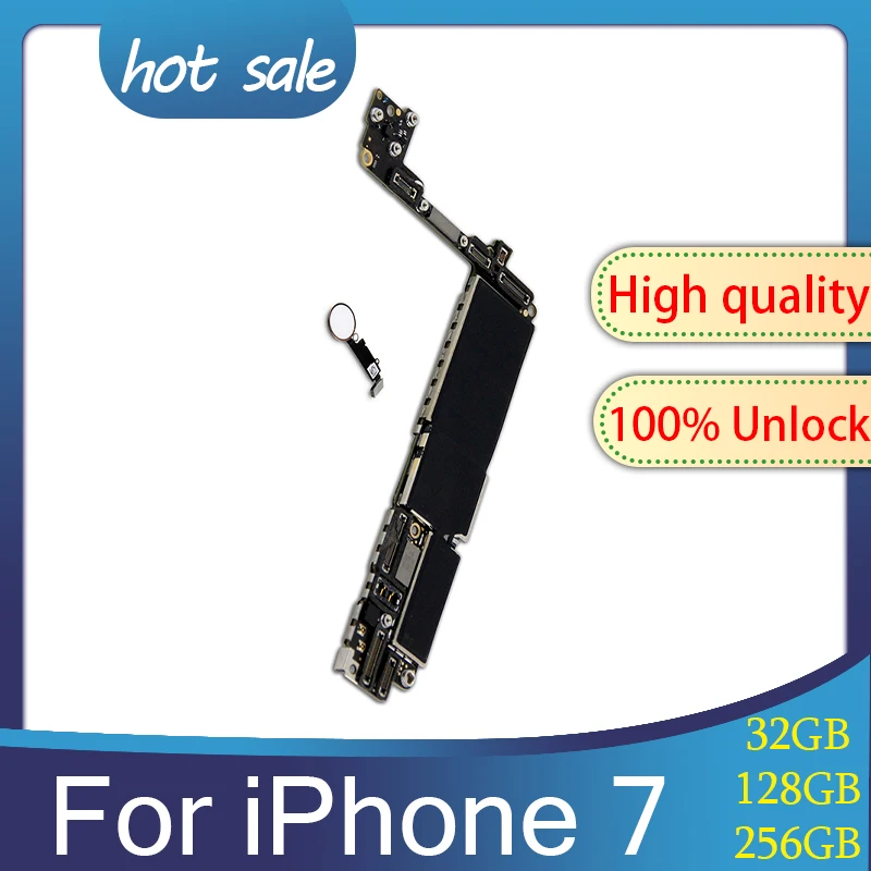 Бесплатный icloud 100% разблокированный для iPhone 7 32 ГБ/128 ГБ/256 ГБ материнская плата с