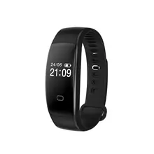 Pulsera F08HR con podómetro y monitor, seguidor Fitness de frecuencia cardíaca con cámara remota para IOS y Android