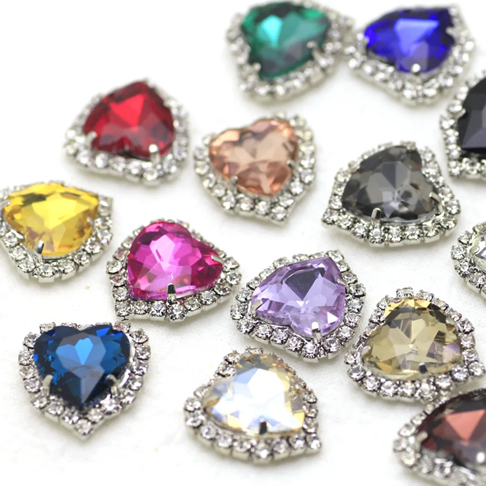 

5Pcs 3D Diamond Big Heart Crystal Charms Germ Rhinestones Studs 12X13mm,Nail Art Decorations Manicure Jewelry Accessories #C5002