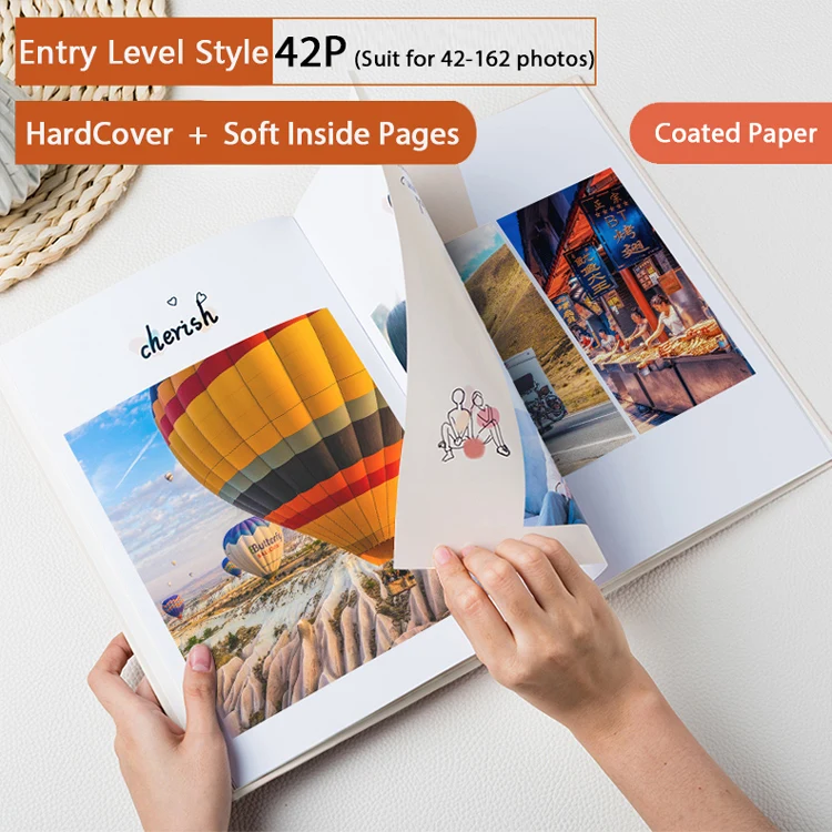 Напечатайте свою фотокнигу на заказ фотоальбом памятные альбомы фотоальбом напечатанный DIY креативный подарок для влюбленных на день рождения - Цвет: 42P Entry Level