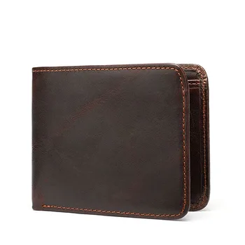 

Leather Men's Wallets New Fashion Retro Multifunction Quality Short Purses Solid Color Men Mini Coin Purses Short Male Wallet