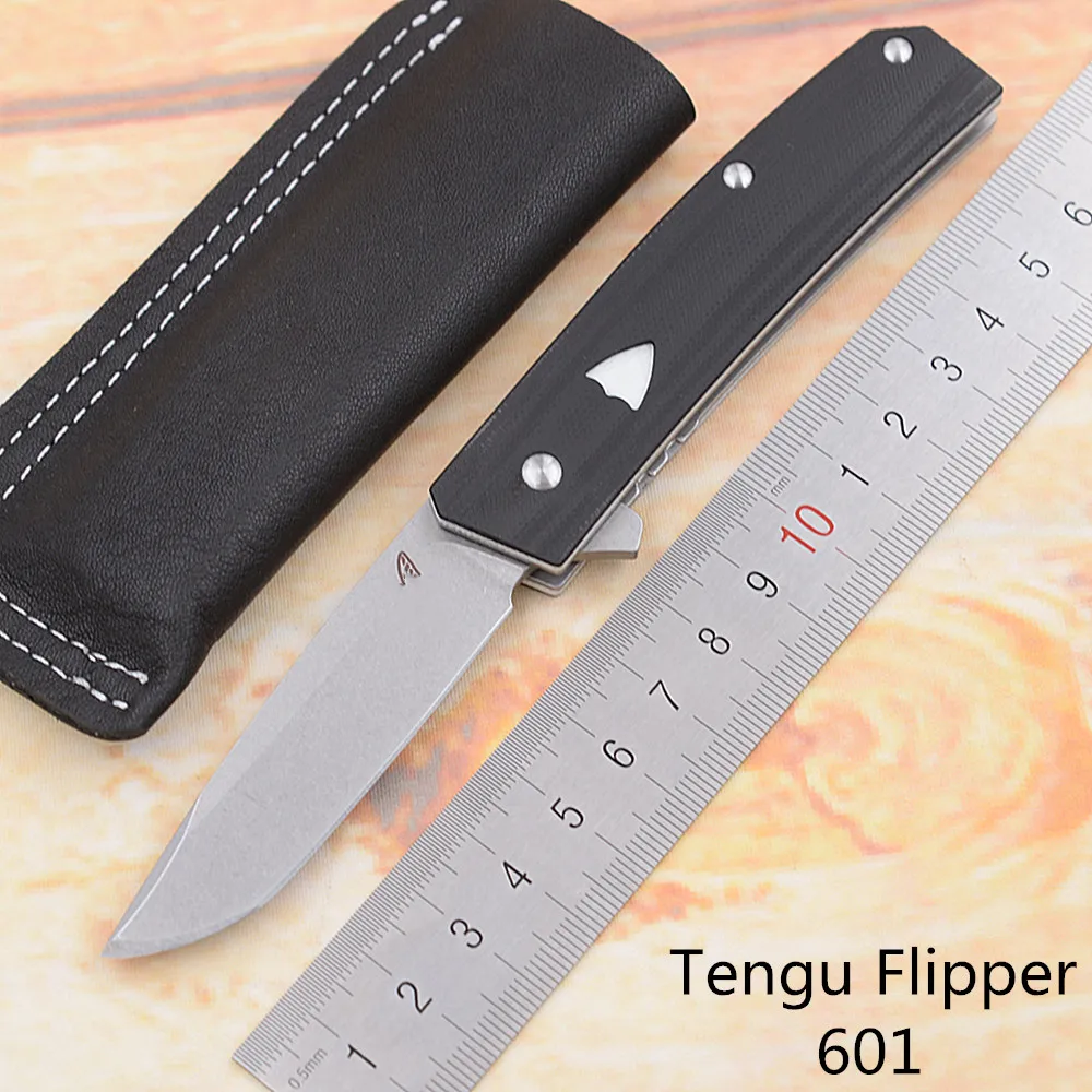 Складной карманный нож JUFULE Tengu Flipper 601 G10 ручка Mark 20cv шариковый подшипник