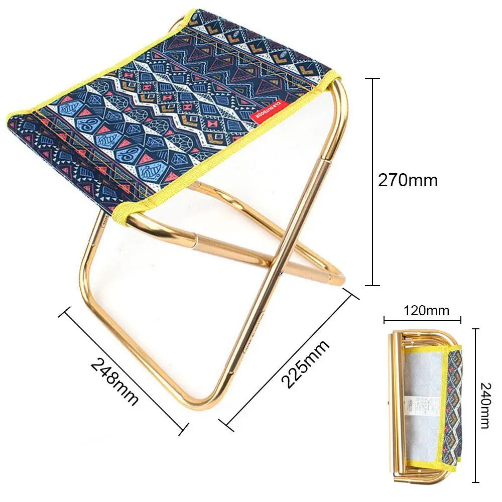 

Folding Fishing Chair with Bag Picnic Camping Chair Foldable Aluminium Cloth Outdoor Portable Ultra Light Desk Outdoor Furniture