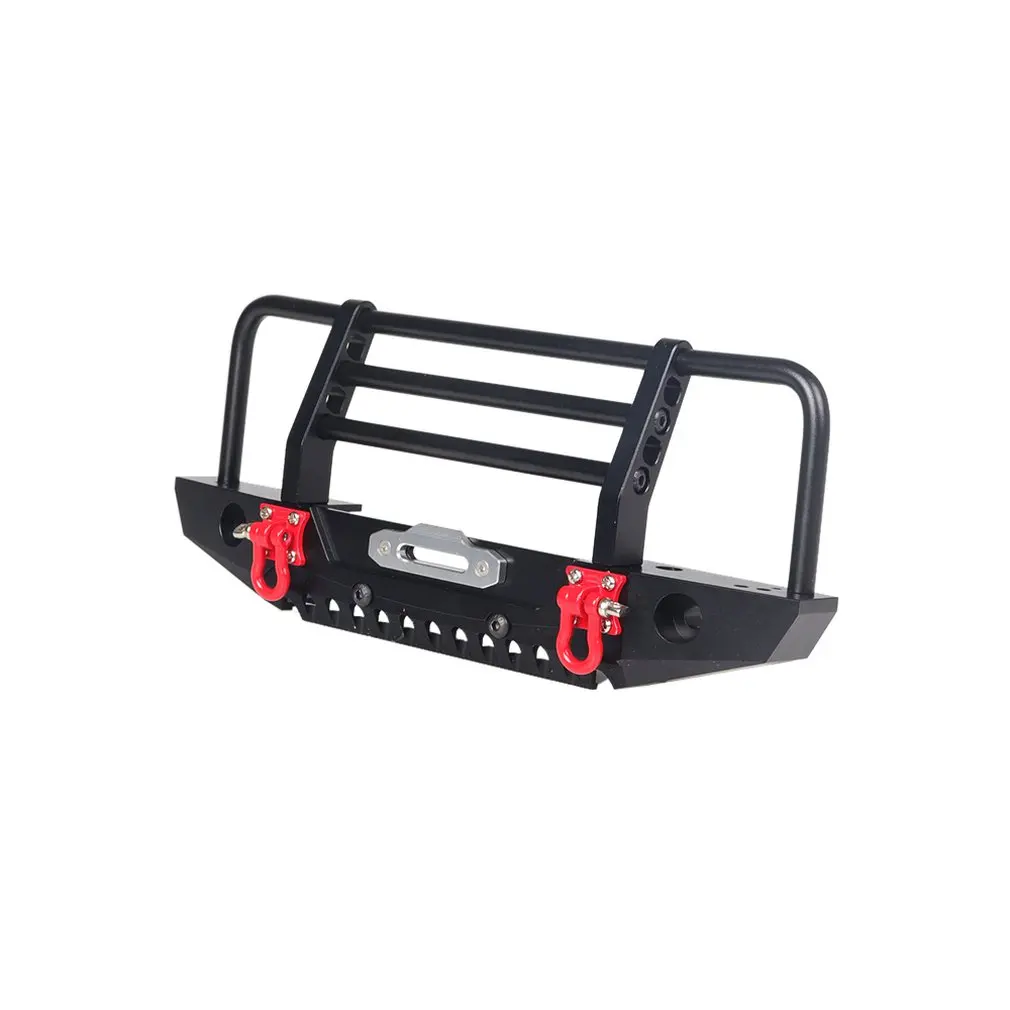

Metal Front Bumper With Light For 1/10 Rc Crawler Car Axial Scx10 90046 Traxxas Trx-4 Trx4 Professional