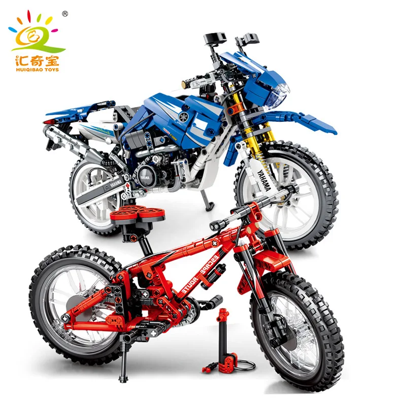 

Creative off-Road Motorcycle Bicycle Model Science And Technology Machinery Fight Inserted Boy Educational Toy CHILDREN'S Buildi
