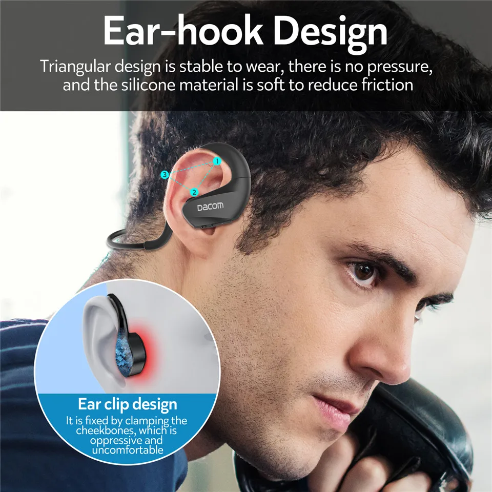 Dacom E60 Bone Conduction Wireless Sport Headphones IPX7