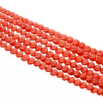 

3-4mm Fashion Coral Colorful flat round Loose Beads High Quality Natural Sea Bamboo Necklace Bracelet DIY Jewelry Finding Making