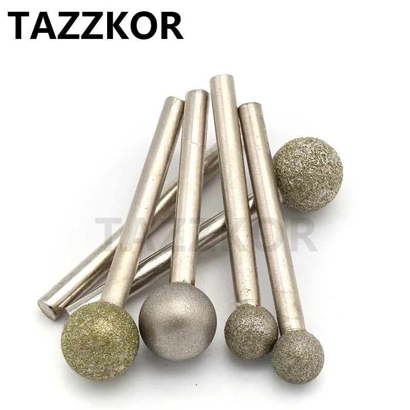 

High Grade Balls Carving Diamond Grinding Head 6mm Shank Wholesale Needle Removing Beating Skin Embryo Polish Steel Tools 1pcs