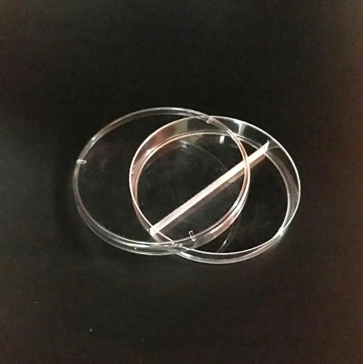 90 мм пластиковая чашка Петри с крышкой в виде двух отдельных отверстия, I-плиты(2 секции) для лаборатории, 20 шт./упак