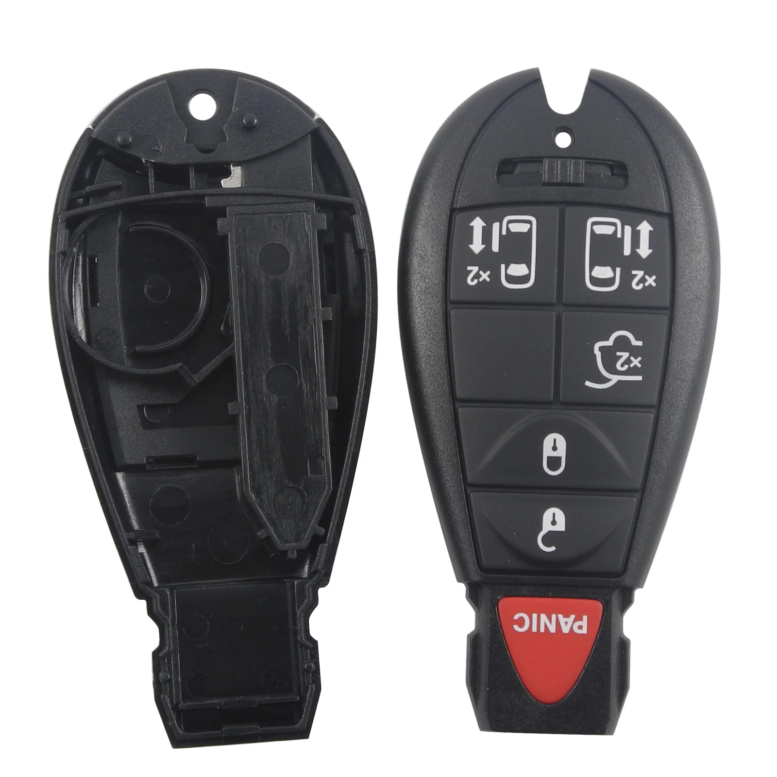 Jingyuqin 6 кнопок дистанционного чехол умный Корпус ключа для Chrysler Jeep Grand Cherokee 2008- Fob смарт-чехол для ключей