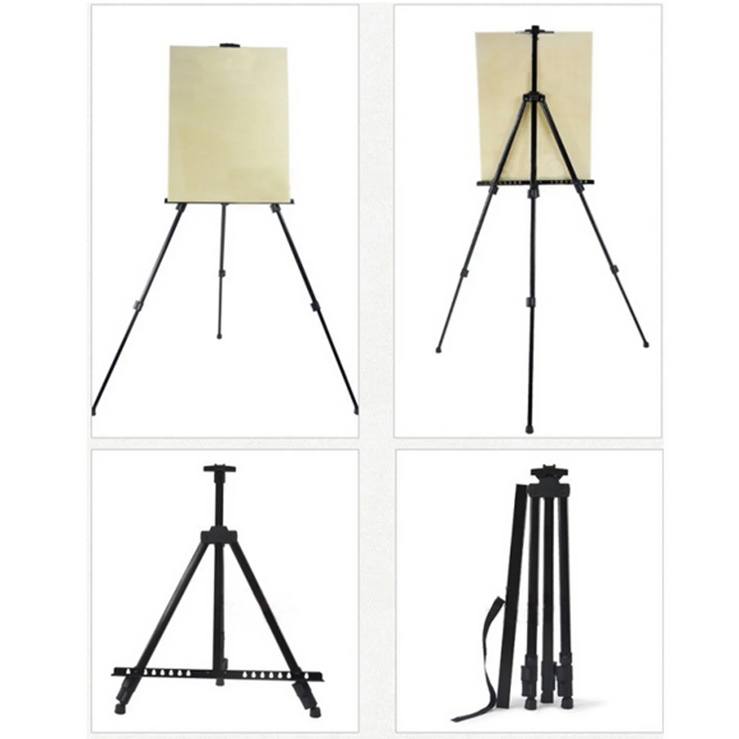 Portable Metal Painting Easel Stand Adjustable Foldable Display Holder with Carry Bag for Artist Art Sketching Drawing Display portable art metal sketch aluminum easel stand with cloth bag foldable travel easel for artist painting display art supplies