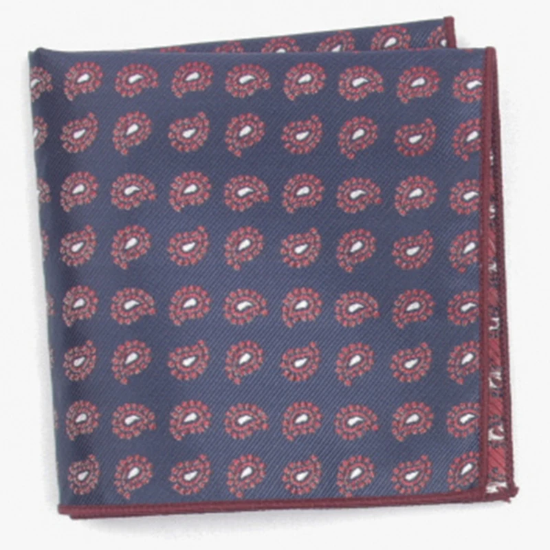  navy patterned pocket square with patterns handkerchief