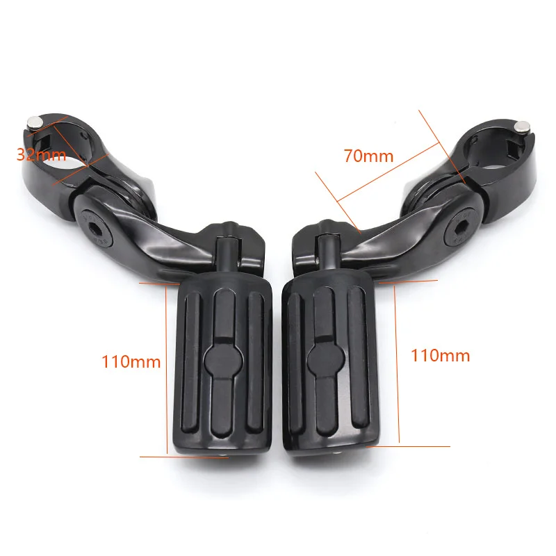 

Универсальные короткие мотоциклетные колышки для шоссе для Harley Touring Dyna Sportster, совместимы с бампером 32 мм 1,25 дюйма