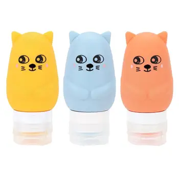 

3Pcs Sub Bottle Portable Cosmetic Mini Washing Liquor Squeeze Lotion Cartoon Bottle Sub Bottole Travel Bottle