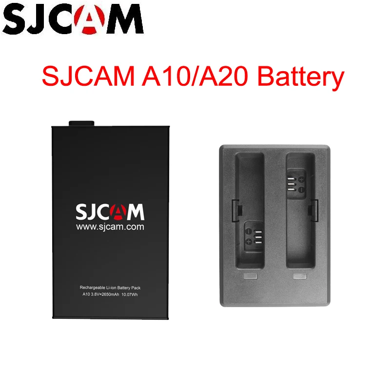 Оригинальный SJCAM A10/A20 аккумулятор 2650 мАч литий ионный дополнительный резервная