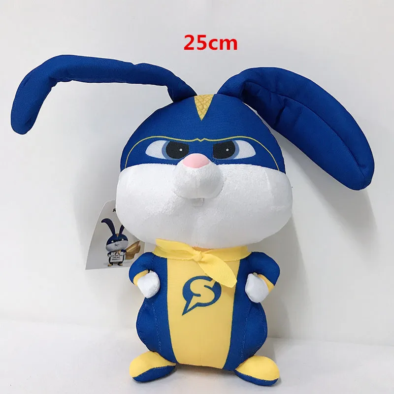 25cm Snowball 5 шт./лот мультфильма "Тайная жизнь 2 домашних животных с милым кроликом; капитан снежок супергероя мягкие плюшевые детские подарочные игрушки куклы 18/25 см игрушки - Цвет: 25cm Snowball