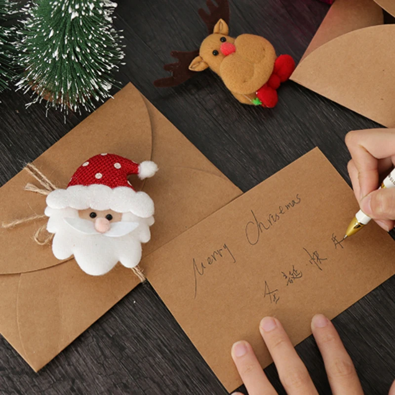Christmas Greeting Card with Envelope New Year Note Cards Thank You Xmas Winter Holidays Blank Inside 6x4 | Дом и сад