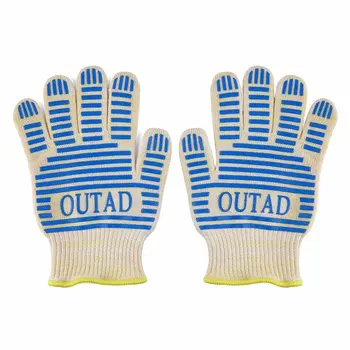 

35CM Outad Heat Resistant Gloves 26Cm Outad Heat-Resistant Gloves Heat Resistant Waterproof Bbq Set 5 Finger Gloves