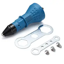 

Electric Pull Rivet Gun Adapter Riveting Tool Cordless Drill Insert Nut Adapter Rivets Power Drill Tools For 2.4 To 4.8mm