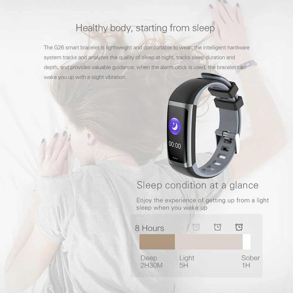 G26 цветной экран Смарт спортивные часы Android IOS Телефон Smartwatch монитор сердечного ритма функции кровяного давления для женщин мужчин малыш