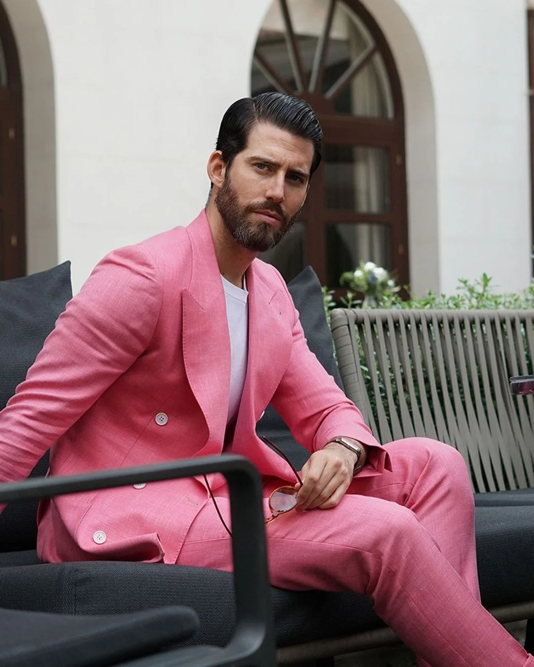 Belle veste + pantalon rose pour homme, costume de marié, Blazer de mariage  à Double boutonnage, tenue formelle de bal d'affaires - AliExpress