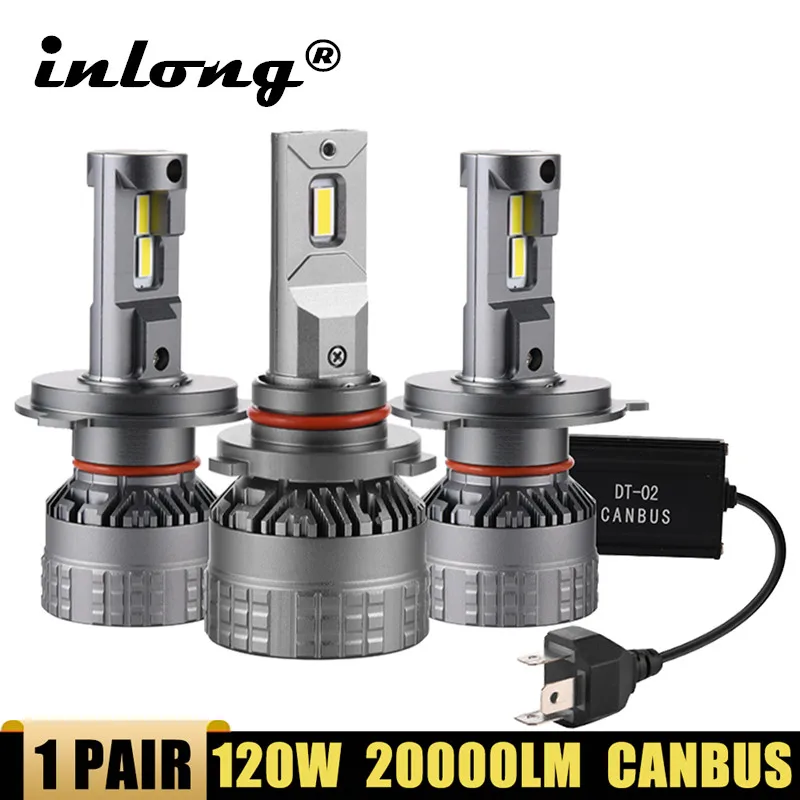 Вдлительную 120W 20000LM H11 H7 H4 светодиодный CANBUS лампада H1 светильник H8 9006 HB4 Авто