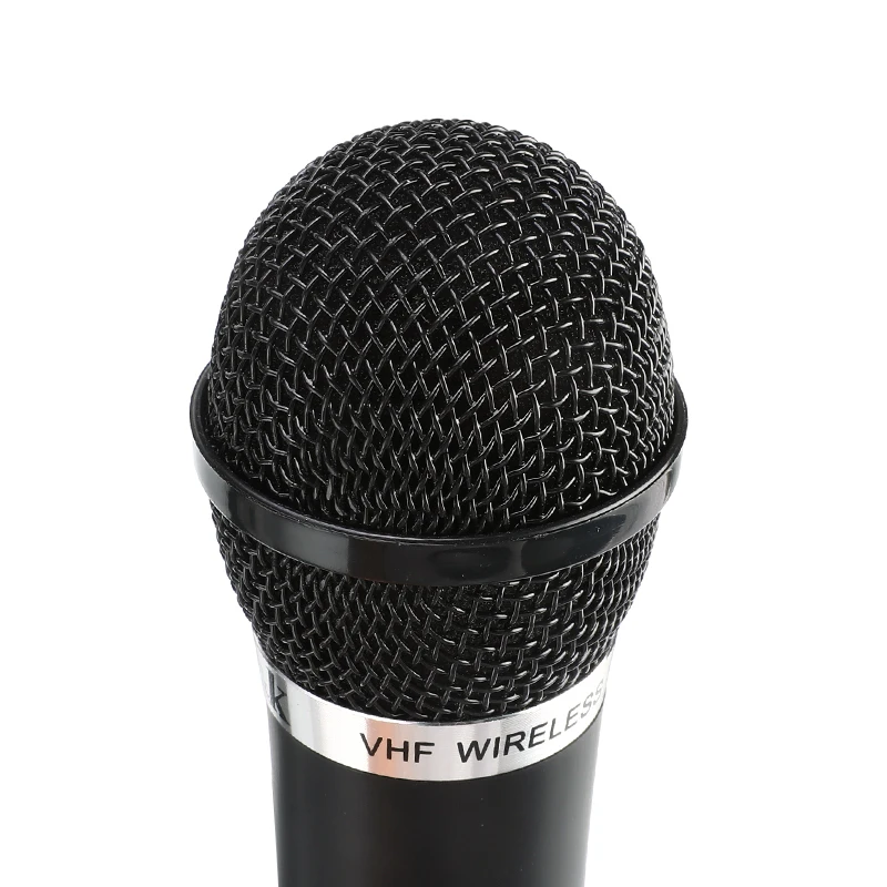 Профессиональный двойной микрофон системы VHF беспроводной ручной с 2 x Mic беспроводной приемник высокое качество