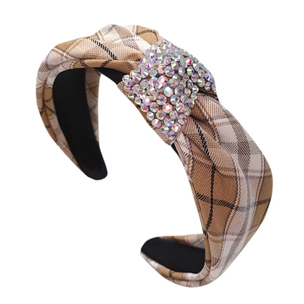 Корейский Бутик Hairband алмазные завязанные ободок Девушки Женщины обруч для волос ленты аксессуары резинки головной убор# p3