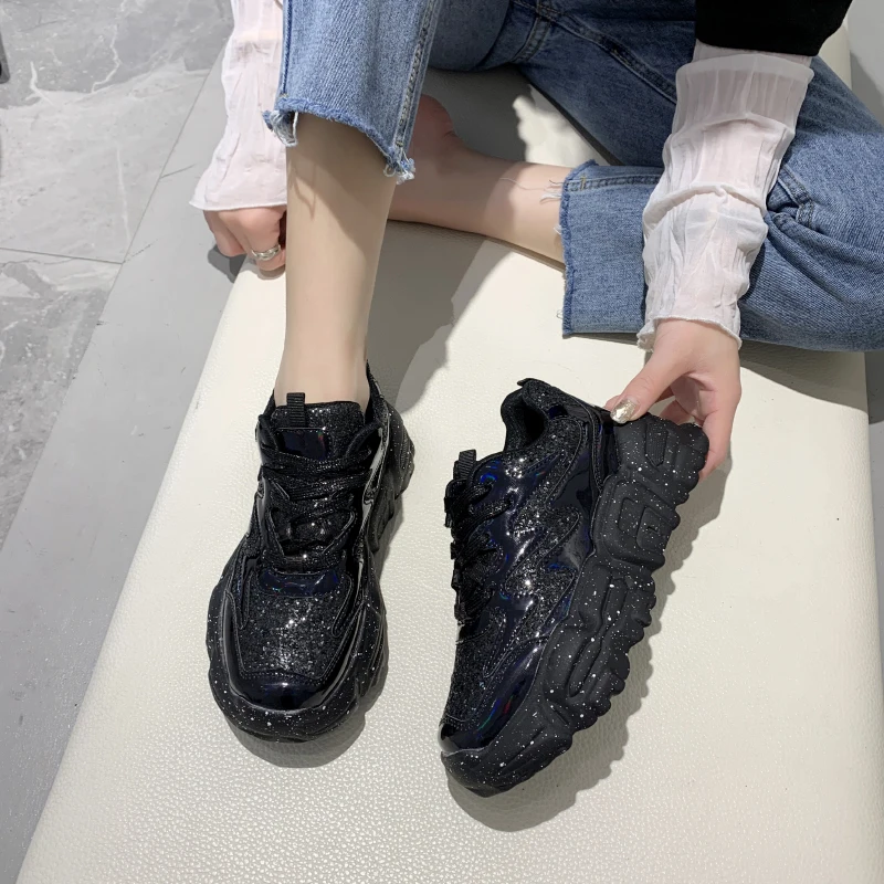 Популярная женская обувь Повседневные шикарные массивные кроссовки Basket Femme Scarpe