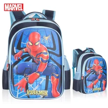 Marvel/детская школьная сумка с рисунком Человека-паука; Модный персональный рюкзак для мальчиков; школьный рюкзак на молнии для студентов