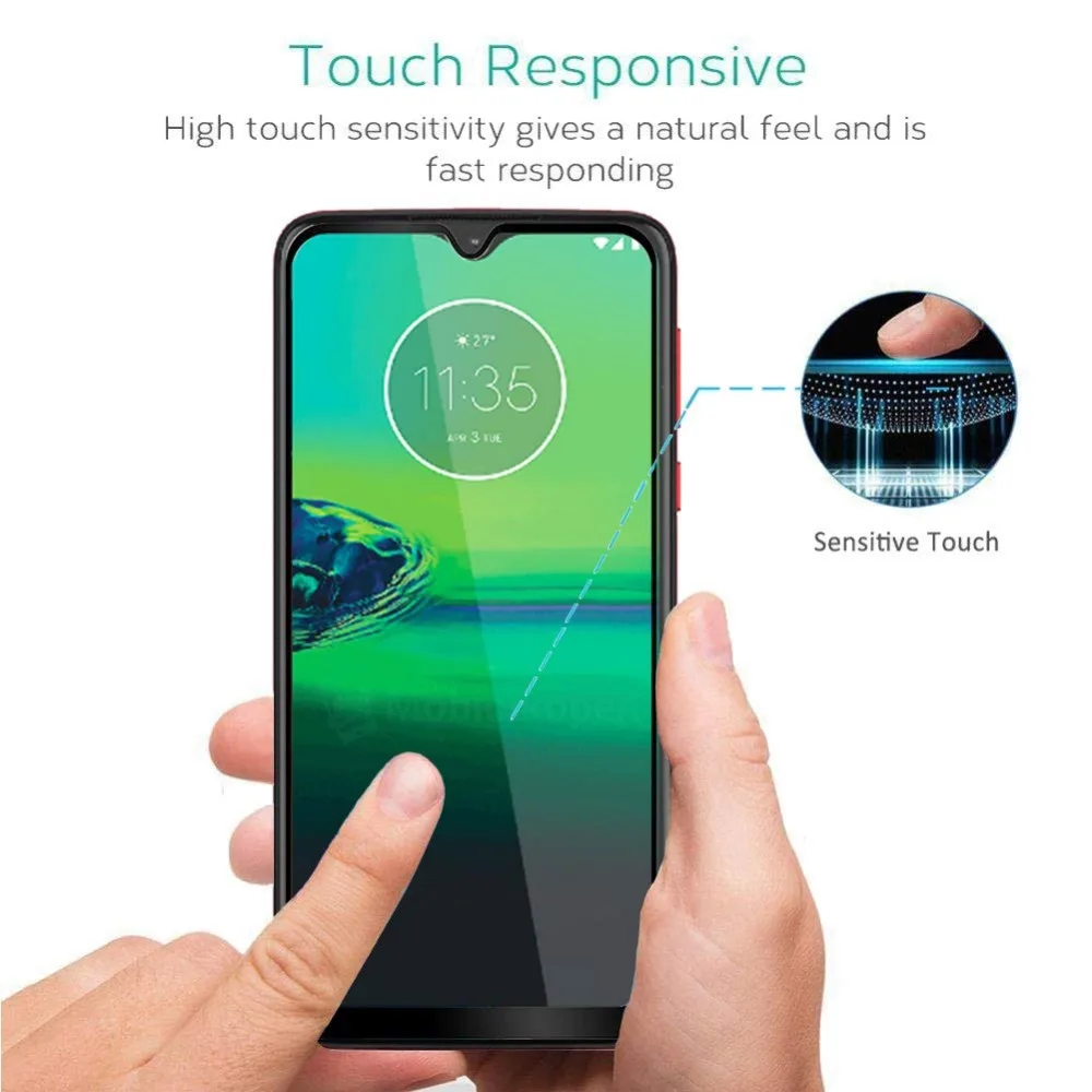 Закаленное стекло полное покрытие защитная пленка защитный экран для Moto G8 Play/One Macro/G8 Plus