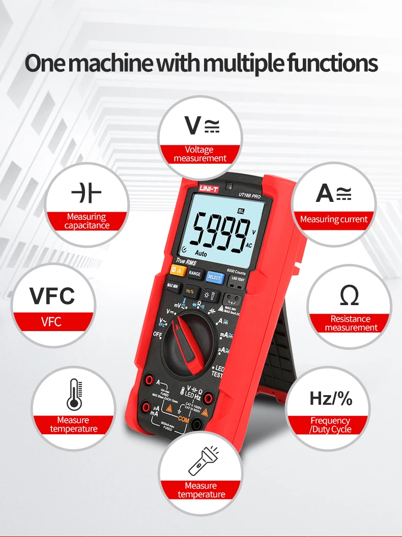 multímetro digital testador de faixa automática 60mohm