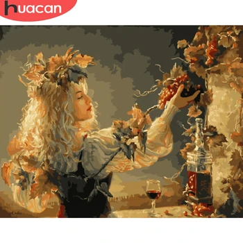 

HUACAN Painting By Numbers Girl Kits Drawing Canvas HandPainted Figure Picture Home Decoration Gift Art DIY