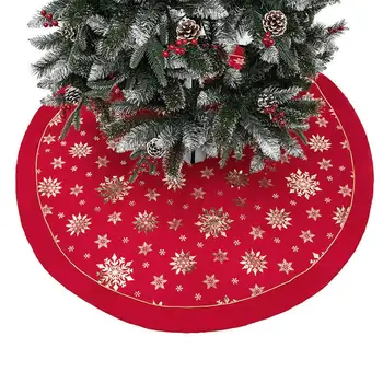 

Christmas Tree Skirt 47 Inches Hot Stamping with 1 Free Stocking for Xmas Holiday Decorations Tree Ornaments Home Party Decor