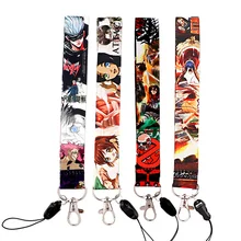 

20pcs Attack on Titan Jujutsu Kaisen Lanyard for Keys Phone Cool Neck Strap Lanyard for Whistle ID Badge Cute webbings ribbons