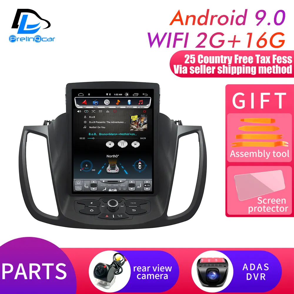 WIFI 2G16G add DVR 4G Lte вертикальный экран android система Мультимедиа Видео Радио плеер для ford escape C MAX kuga 2013- лет Навигация стерео - Цвет: WIFI 2G16G add DVR