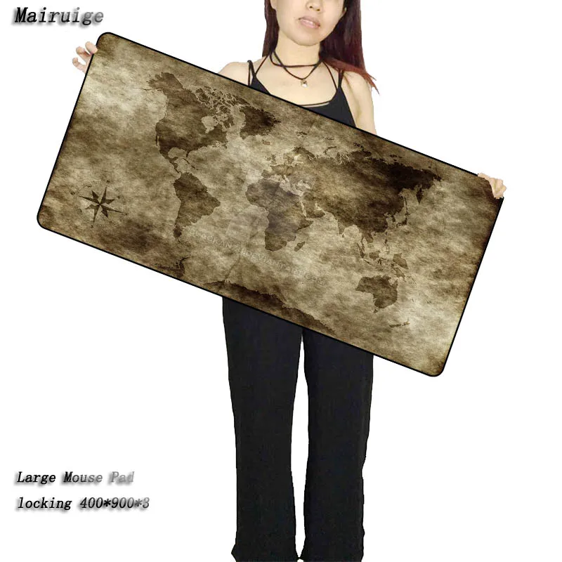 

2018 world map mouse pad gaming mousepad 800x400/400X900 speed Keyboards Mat Rubber mousepads Desk Mat for game player