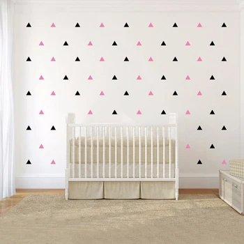 

Triangles Vinyl Wall Stickers Colorful Decals DIY Nursery Wall Art Sticker for Kids Rooms Decoration Home Decor 120 pcs
