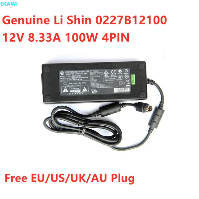 Genuine LI SHIN 0227B12100 12V 8.33A 100W 4PIN EA11001E-120 AC Power  Adapter For NAS QNAP TS-419P II NAS SYNOLOGY DS410 Charger - AliExpress