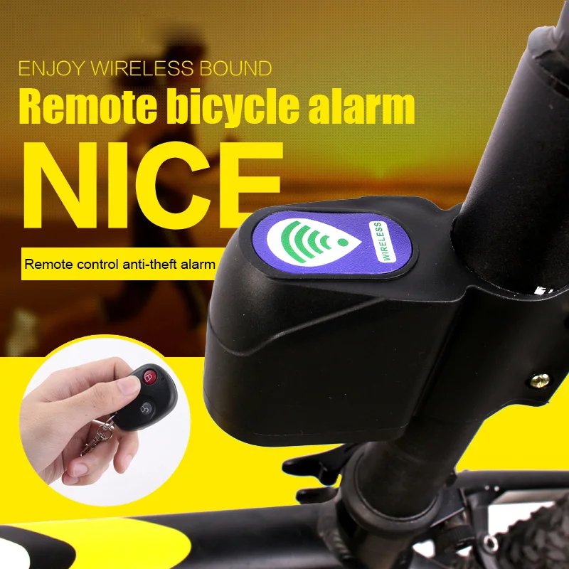 

New Anti-theft Bike Lock Alarm Cyclings Security Wireless Remote Control Vibration LMH66