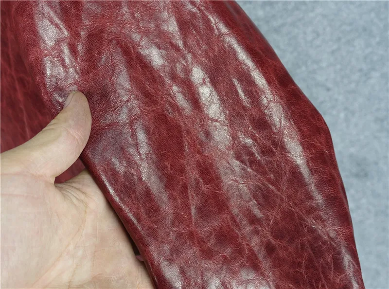 Винно-красная Мужская облегающая Байкерская кожаная куртка размера плюс XXXXL из натуральной овчины Осенняя мотоциклетная кожаная куртка