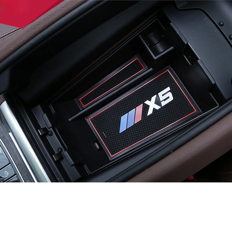 

Lsrtw2017 for Bmw X5 G05 Car Central Control Armrest Storage Plate Box Interior Accessories 2018 2019 2020 2021