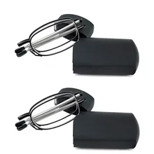 Titanium Alloy Folding Reading Glasses Foldable Presbyopia Men Women Ultra light Eyewear With Case Anti blue light 1.0 1.5 2.0