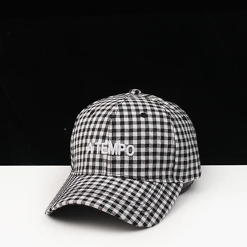 

Duck tongue hat female summer tide wild Japanese letter embroidery lattice retro shade sunscreen baseball cap