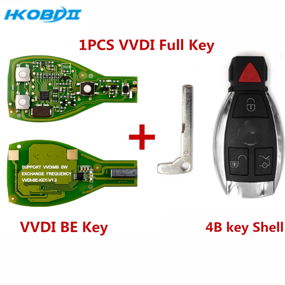 XHORSE VVDI BE Full Key Pro для-Benz V1.5 PCB удаленный смарт-ключ с логотипом MB BGA Token | Автомобили и