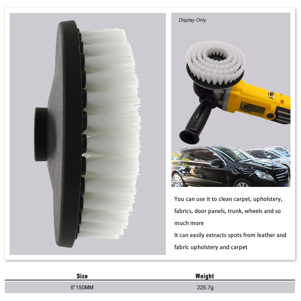 6 Inch Electric Hollow Scrubber Cleaning Brush For Carpet Glass